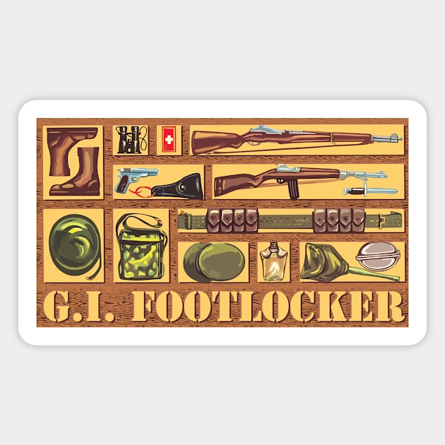 The G.I.'s Footlocker Magnet by Doc Multiverse Designs